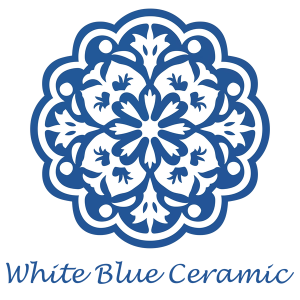 White Blue Ceramic